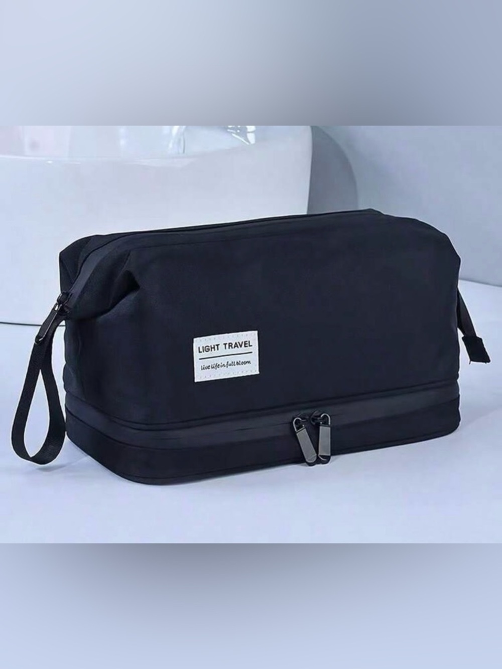 NEW Large Waterproof Black Travel Toiletry Bag/ Makeup Bag